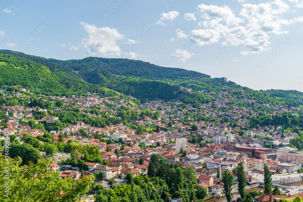 Obraz premium View of Sarajevo, capital of Bosnia and Herzegovina