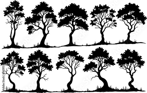 ree Silhouettes Bundle | Tree Vector Clipart