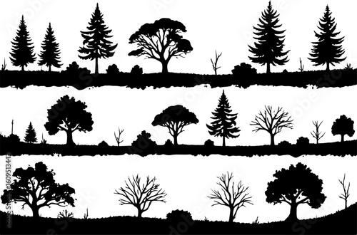 ree Silhouettes Bundle | Tree Vector Clipart