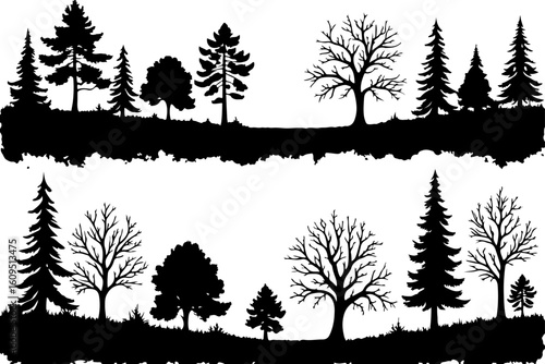 ree Silhouettes Bundle | Tree Vector Clipart