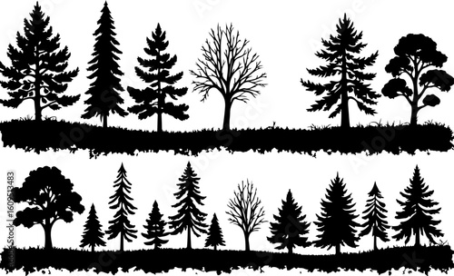 ree Silhouettes Bundle | Tree Vector Clipart
