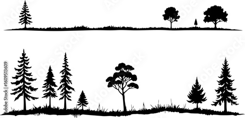 ree Silhouettes Bundle | Tree Vector Clipart