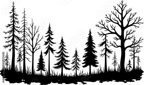 ree Silhouettes Bundle | Tree Vector Clipart