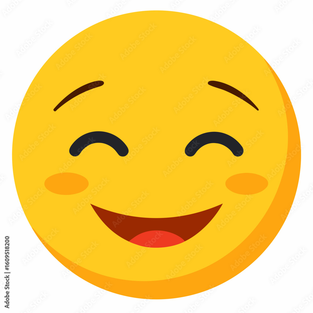 Fototapeta premium Laughing Emoji Icon Fun Prank Symbol Vector for Festive Designs