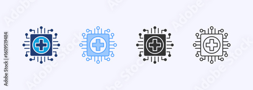 Ai Healthcare Icon Set Multiple Style Collection