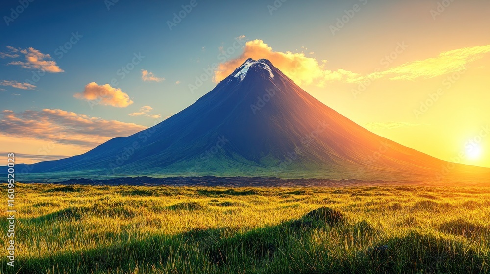 Fototapeta premium Majestic Volcano Sunrise