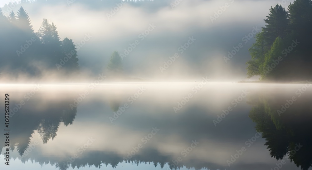 Fototapeta premium morning mist over the river