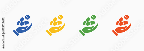 Treatment Icon Set Color Multiple Style Collection