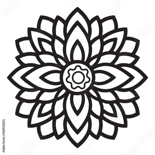 Elegant Mandala Pattern Design Element for Decoration Projects
