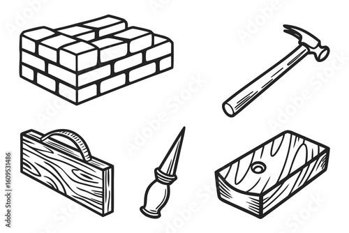 Construction Tools and Materials Collection.