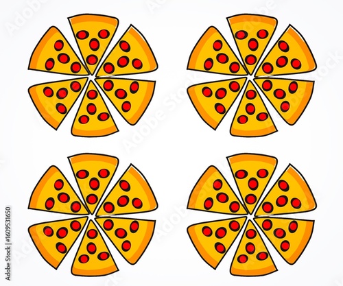 Pizza vector art work Illustration