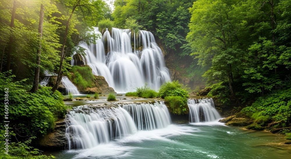 Obraz premium waterfall in the forest