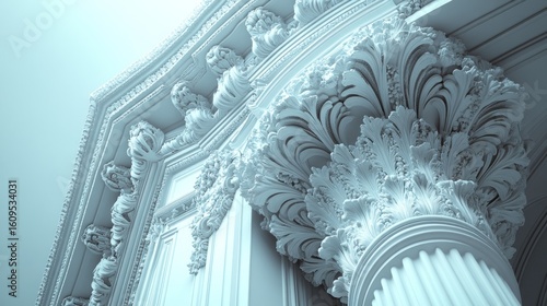 Obraz na płótnie Ornate classical column detail