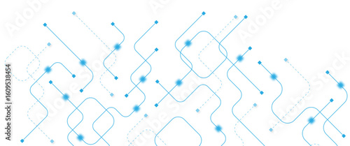 Abstract futuristic technology background. Technology background with crossed lines and dots.