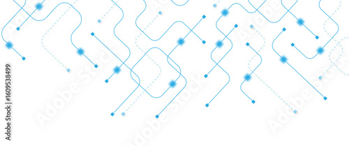 Abstract futuristic technology background. Technology background with crossed lines and dots.