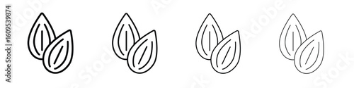 Almond icon illustration sign collection. vector symbol or logo.