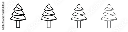 Christmas tree icon illustration sign collection. vector symbol or logo.