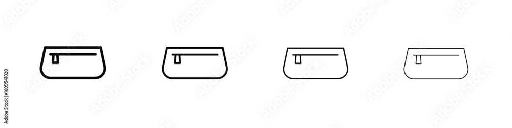 Cosmetic bag icon illustration sign collection. vector symbol or logo. Cosmetic bag icon illustration sign collection. vector symbol or logo.