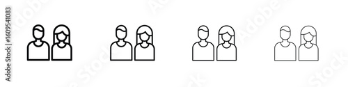 Couple icon illustration sign collection. vector symbol or logo.