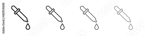 Dropper pipette icon illustration sign collection. vector symbol or logo.