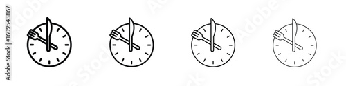Lunch time icon illustration sign collection. vector symbol or logo.