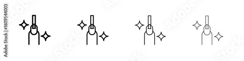 Manicure icon illustration sign collection. vector symbol or logo.