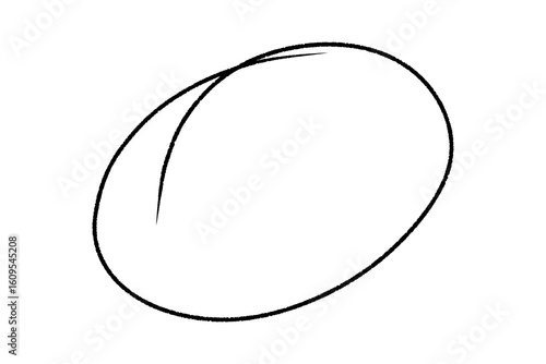 Hand Drawn Black Circles outline for highlighting text, circular scribble doodle round circles isolated on transparent background
