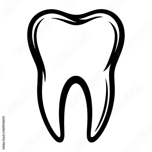 Anatomy of a Healthy Molar - Essential Symbol for Dental Health and Oral Hygiene