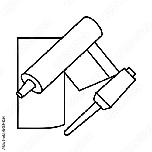 Duct Sealing Icon with Sealant Tool