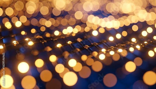 Abstract geometric background with glowing lights