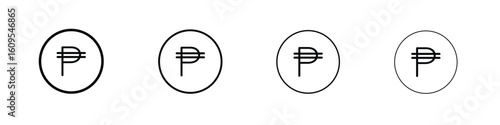 Philippine currency icon illustration sign collection. vector symbol or logo.