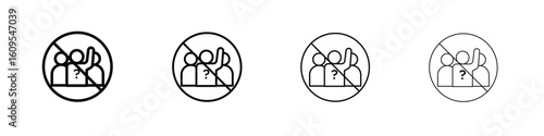 Please do not ask signs illustration sign collection. vector symbol or logo.