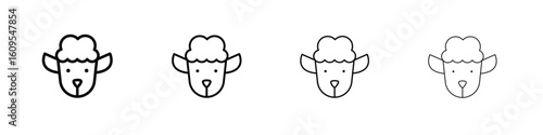Sheep icon illustration sign collection. vector symbol or logo.