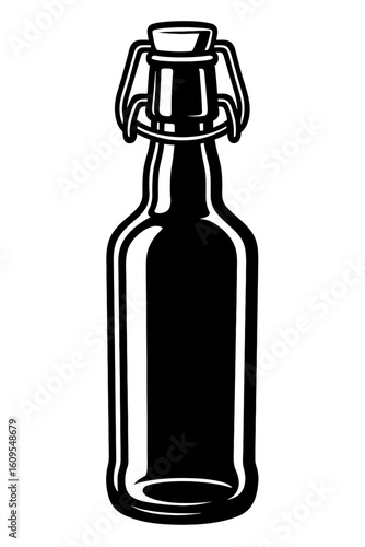 Classic Swing Top Glass Bottle - Ideal for Beverages and Home Brewing