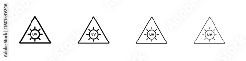 UV light do not look signs illustration sign collection. vector symbol or logo.
