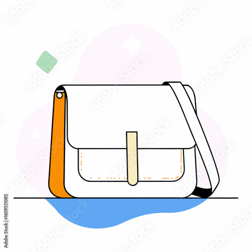 Minimal Leather Crossbody Bag 