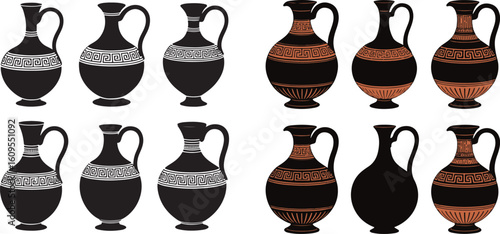 Ancient Greek Amphorae Designs pottery vase