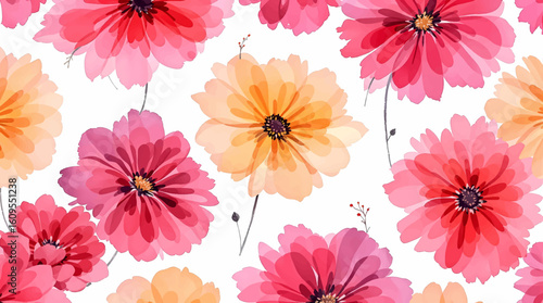 Soft Peach Blush Floral Pattern