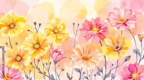 pink flowers background