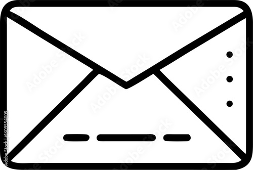 Black and white business email sign with a clock vector illustration, symbolizing a timely message