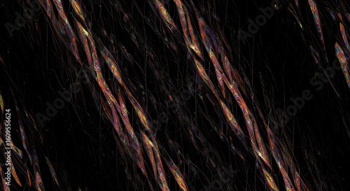 Colorful Abstract Pattern With Diagonal Lines And Black Background