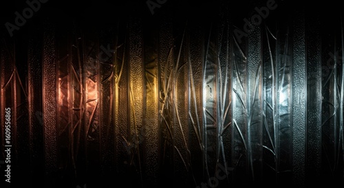 Abstract Glass Texture With Colored Lines Creates Mysterious Visuals