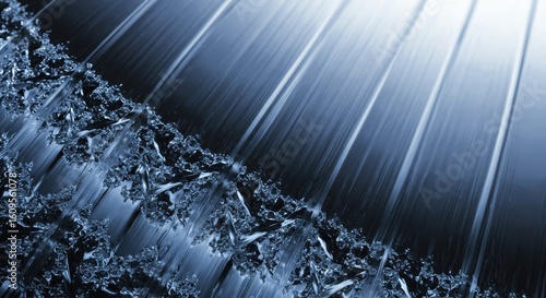 Abstract Blue Lines And Crystal Structures Forming A Beautiful Pattern