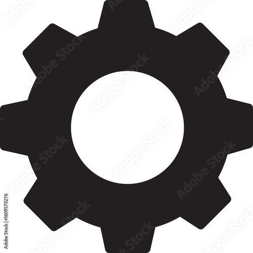 Gear icon. Setting symbol. Cogwheel Transparent background. 