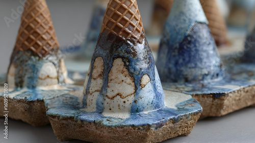 Wallpaper Mural Melting cones forming art on hot tile Torontodigital.ca