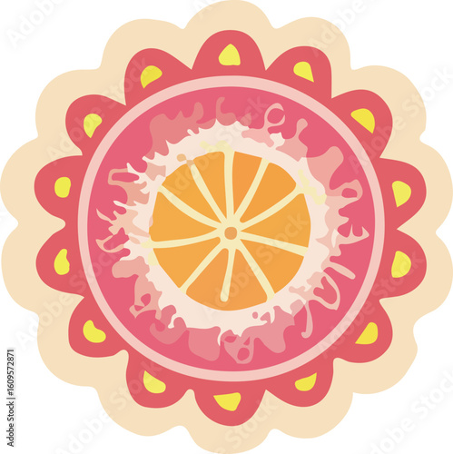 Festive cartoon illustration of a young girl celebrating with diya