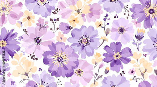 Set of watercolor flower illustration. Use by fabric, fashion, wedding invitation, template, poster, romance, greeting, spring, bouquet, pattern, decoration and textile