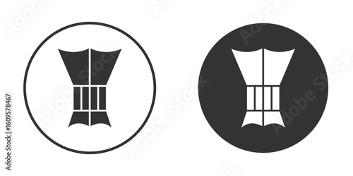Islamic incense icon in trendy flat design versions in black and white.