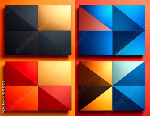 Abstract geometric shapes in vibrant colors