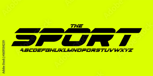 Sport speed bold italic font. Dynamic slanted alphabet for racing, athletic brands, car tuning, promo titles. Powerful energetic display style typographic design. Vector typeset